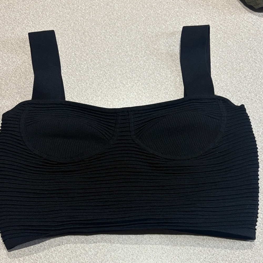 Express Black cropped Tank Top